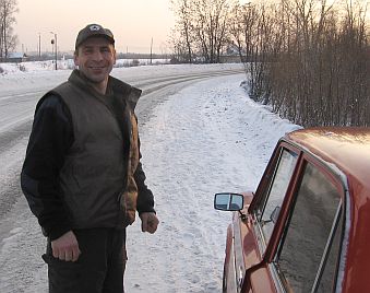 Vanya and his taxi.