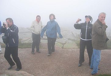 A foggy day on Mt. Cadillac.